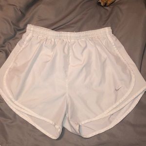 white nike shorts